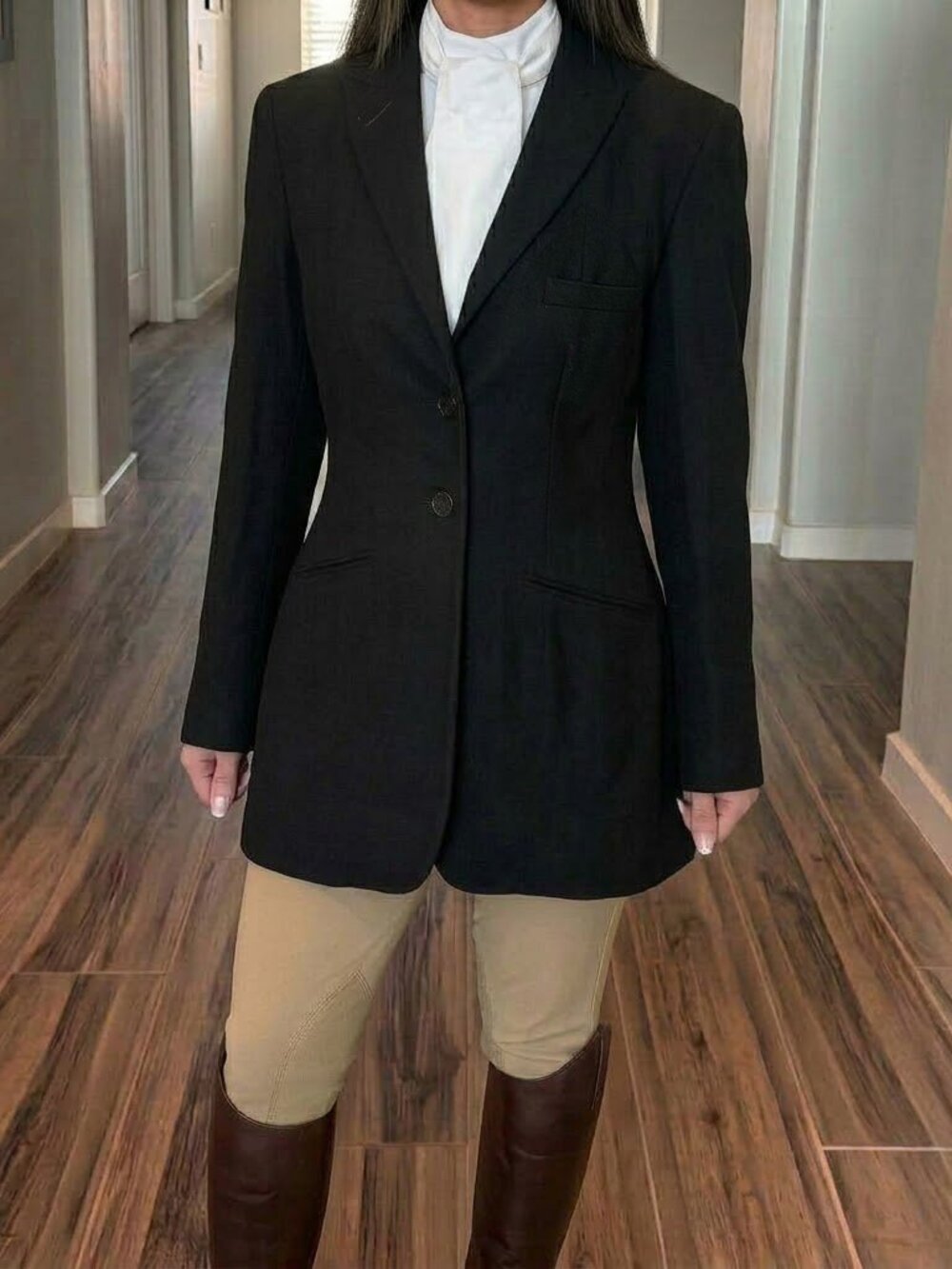 Vintage 1950s Miller's Equestrian Riding Show Coat & Stock Tie Set